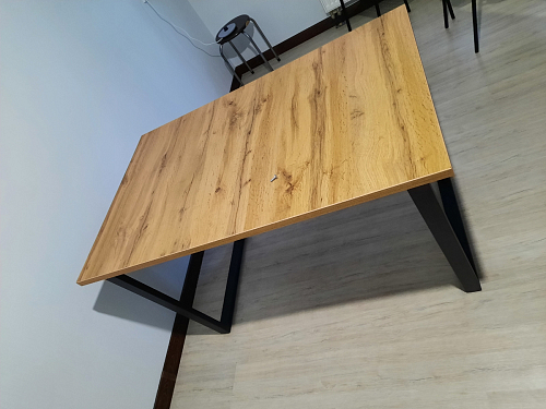 Деревянный стол Лота Лофт 140х80 белый матовый / бетон светлый фото покупателя 550