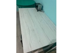 Деревянный стол Лота Лофт 120(160)х75 черный матовый / бетон светлый фото покупателя 147