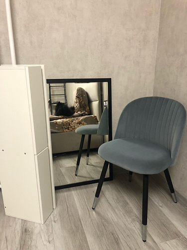 Стул на металлокаркасе Gabi 1 line light blue / black фото покупателя 141