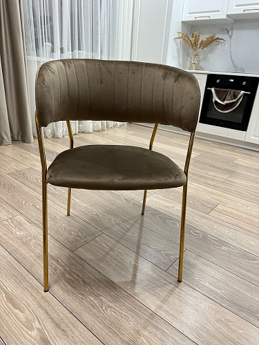 Стул на металлокаркасе Kamelia голубой / голубой / золотой фото покупателя 79