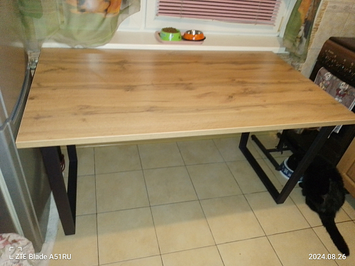 Деревянный стол Лота Лофт 120х75 белый матовый / дуб крафт золотой фото покупателя 446