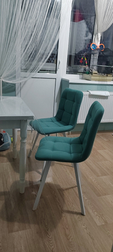 Стул на металлокаркасе Чилли К темно-серый (velutto 32) / черный фото покупателя 55