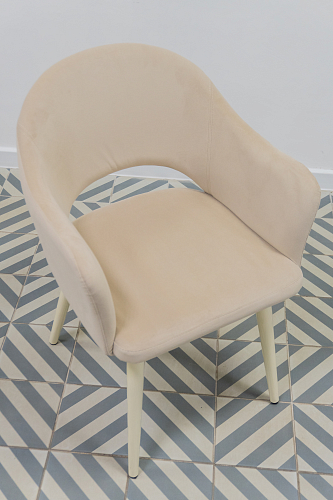 Стул на металлокаркасе Апри микровелюр темно-синий / черный глянец из шоурума 4