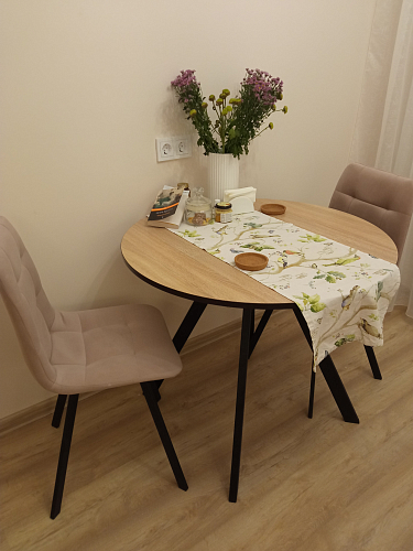 Стул на металлокаркасе Чилли К черный / зеленый фото покупателя 670