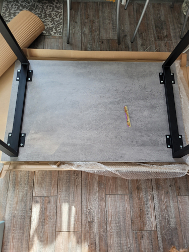 Деревянный стол Лота Лофт 120х75 белый матовый / дуб крафт золотой фото покупателя 104