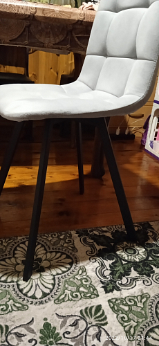 Стул на металлокаркасе Чилли синий / белый фото покупателя 898