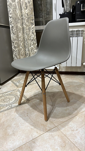 Пластиковый стул Eames PC-015 серо-голубой / дерево фото покупателя 175