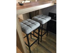 Барный стул Лофт кожзам темно-серый / черный матовый фото покупателя 250