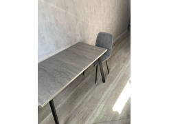 Стол Тринити Лофт 120 32 мм бетон / черный матовый фото покупателя 247