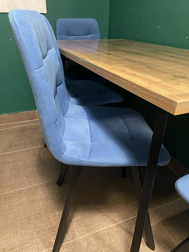 Стол Тринити Лофт 120 32 мм бетон / черный матовый фото покупателя 388