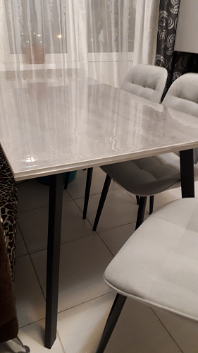 Стол Тринити Лофт 120 32 мм бетон / черный матовый фото покупателя 568