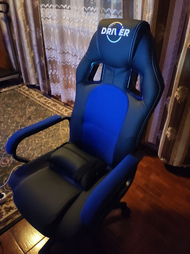 Компьютерное кресло Driver/Драйвер кожзам черный / ткань черный фото покупателя 141