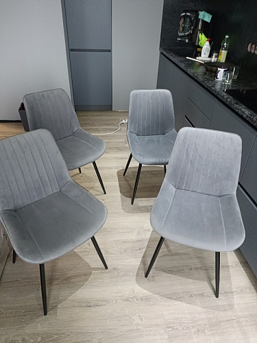 Комплект стульев Вейв 4 шт светло-серый / черный фото покупателя 237