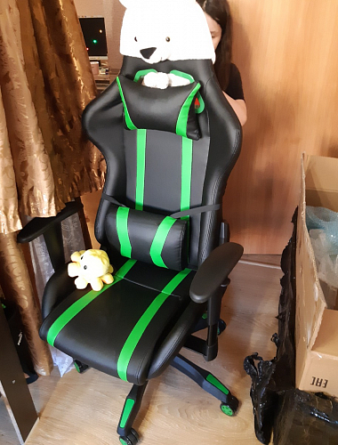 Компьютерное кресло Blok light blue / black фото покупателя 4