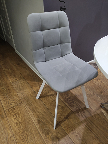 Стул на металлокаркасе Чилли синяя ткань / белый фото покупателя 328