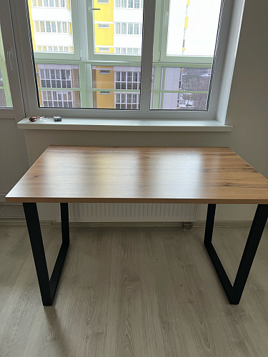 Деревянный стол Лота Лофт 140х80 дуб крафт табачный / черный матовый фото покупателя 83