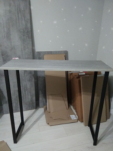 Барная стойка Дилан Лофт 120х40х90 бетон светлый фото покупателя 41