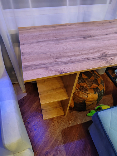 Письменный стол Челси Лофт дуб делано светлый / белый матовый фото покупателя 14