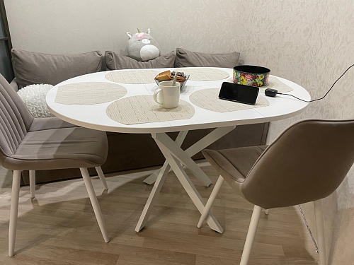 Стул на металлокаркасе Седа К латте / черный фото покупателя 187