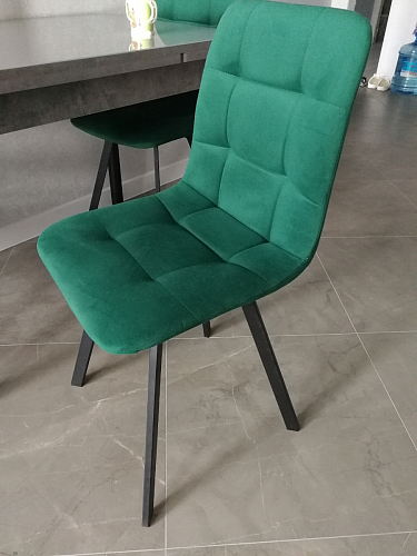 Стул на металлокаркасе Чилли зеленый / черный фото покупателя 1507