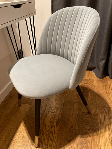 Стул на металлокаркасе Gabi 1 темно-серый / черный фото покупателя 144