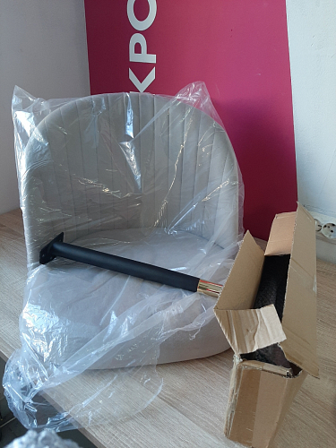 Стул на металлокаркасе Gabi 1 light purple / black фото покупателя 790