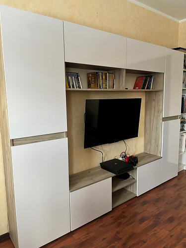 Модульная гостиная Алетра дуб крафт серый / глянец белый комплектация 3 фото покупателя 3