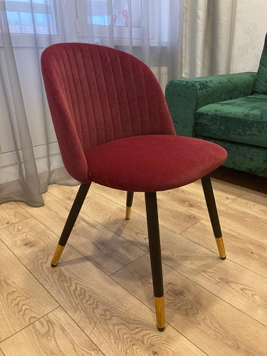 Стул на металлокаркасе Gabi 1 light purple / black / gold фото покупателя 75