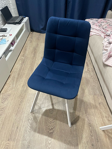 Стул на металлокаркасе Чилли синий / белый фото покупателя 1204