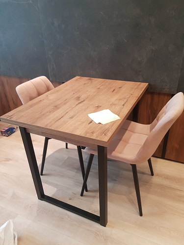 Стол Форли дуб велингтон / черный матовый фото покупателя 17