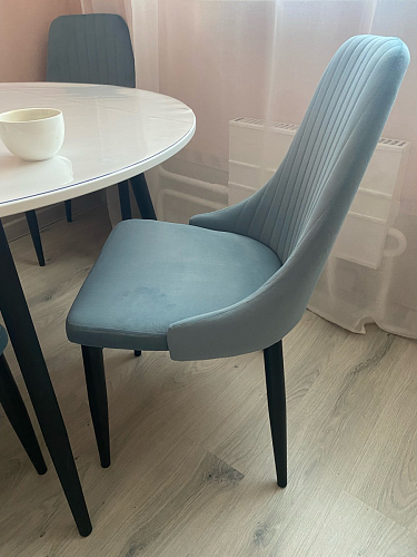 Стул на металлокаркасе Kora light blue / white фото покупателя 254