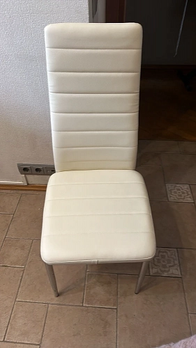 Стул на металлокаркасе DC2-001 black / white line / white фото покупателя 25