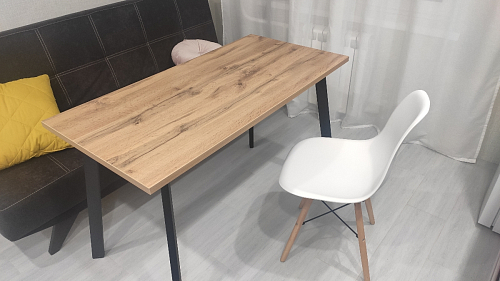 Стол Тринити Лофт 120 32 мм дуб галифакс табако / черный матовый фото покупателя 355