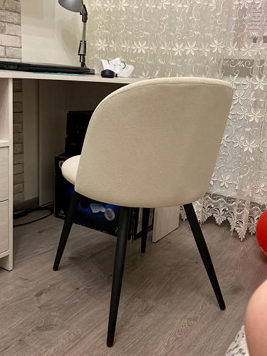 Стул на металлокаркасе Gabi 1 light purple / black / gold фото покупателя 165