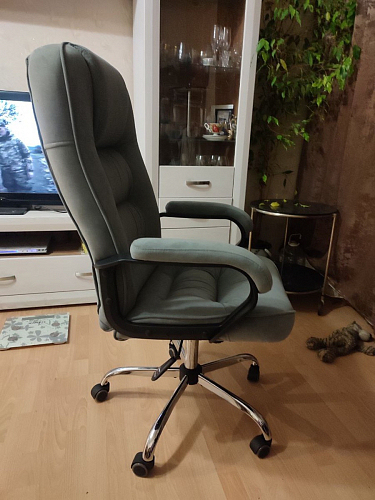 Компьютерное кресло СН9944 22 черный / хром фото покупателя 4