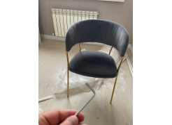 Стул на металлокаркасе Kamelia зеленый / золото фото покупателя 25