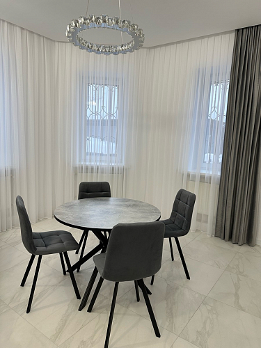 Стул на металлокаркасе Чилли синяя ткань / белый фото покупателя 1052