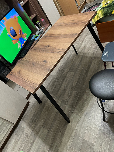 Стол Тринити Лофт 120 32 мм бетон / черный матовый фото покупателя 199