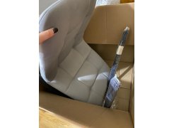 Стул на металлокаркасе Чилли синяя ткань / белый фото покупателя 167