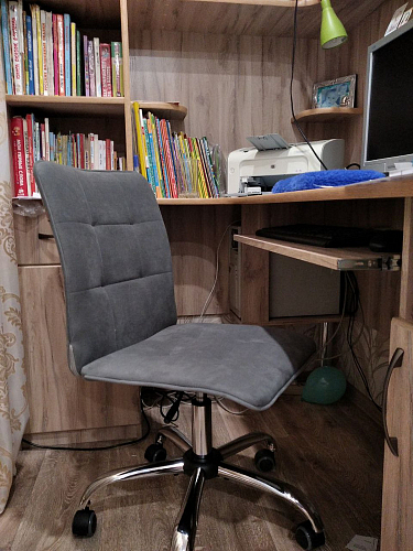 Компьютерное кресло One/Ван флок молочный 4 фото покупателя 90