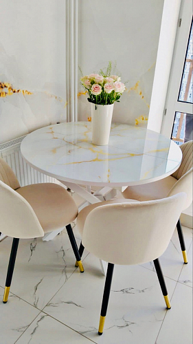 Стул на металлокаркасе Gabi 1 light purple / black фото покупателя 439