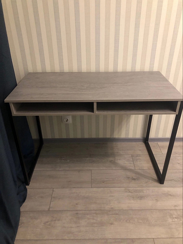 Письменный стол Леон Лофт бетон / черный матовый фото покупателя 182