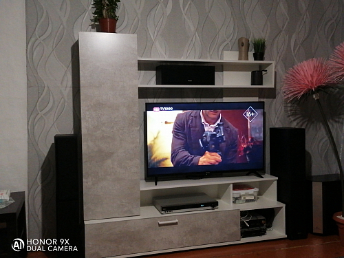 Готовая гостиная Jimenez дуб венге / белый глянец фото покупателя 30