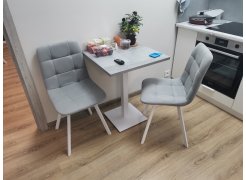 Стул на металлокаркасе Чилли светло-серый / черный фото покупателя 562