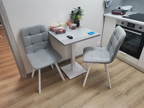 Стул на металлокаркасе Чилли К черный / зеленый фото покупателя 562