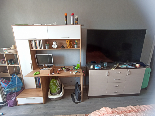 Письменный стол Лайт 03.243 дуб золотой (craft) / белый премиум фото покупателя 270