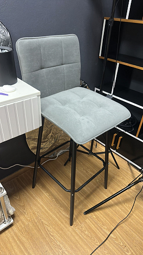 Барный стул Bari серый велюр фото покупателя 1