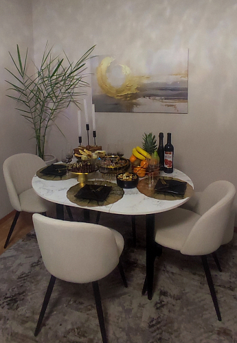 Стул на металлокаркасе Gabi latte / gold / black фото покупателя 626