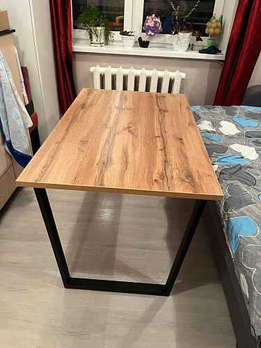 Деревянный стол Лота Лофт 120x75 дуб крафт табачный / черный матовый фото покупателя 973