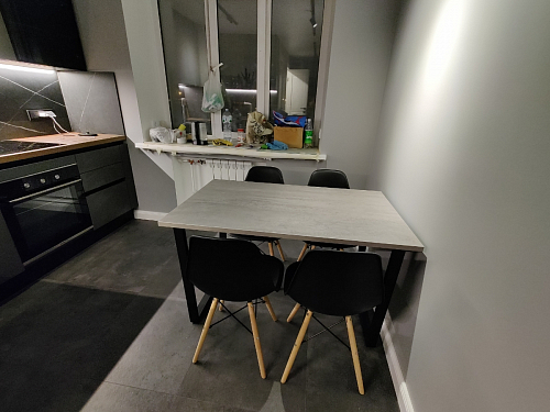 Стол Лота Лофт 120 32 мм бетон / черный матовый фото покупателя 194